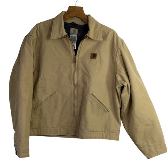 Vintage Carhartt J146 WET Detroit Jacket XL Wheat Blanket Lined Sandstone Duck